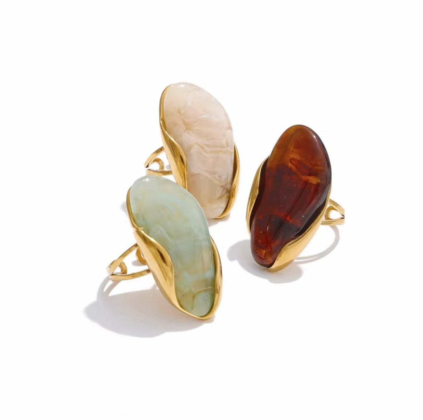 Maya Resin Ring - Gold