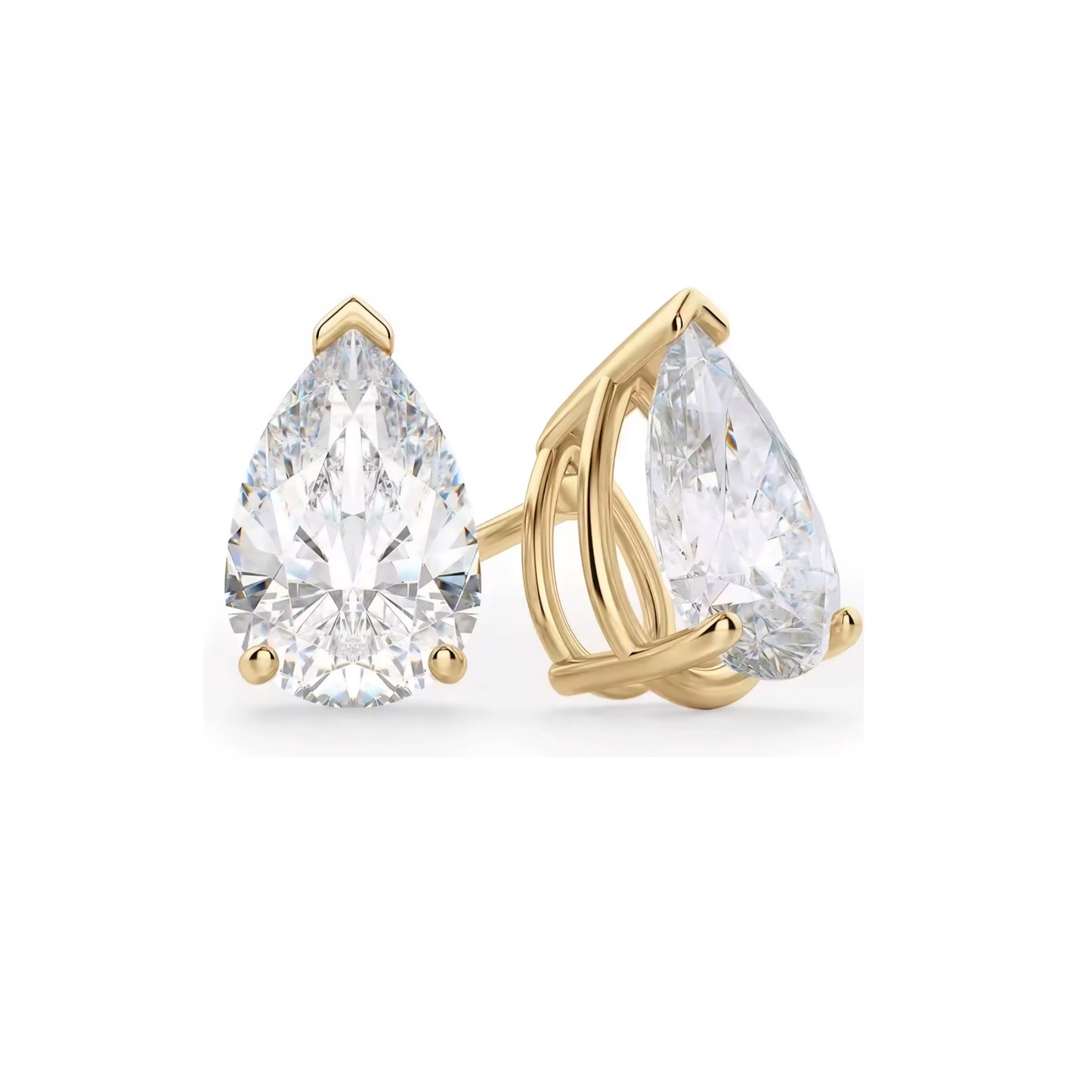 Classic Pear Studs - Gold Vermeil