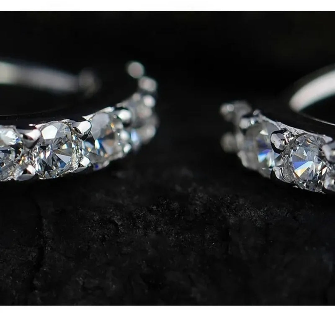 Real 925 Sterling Silver Shyla Hoops