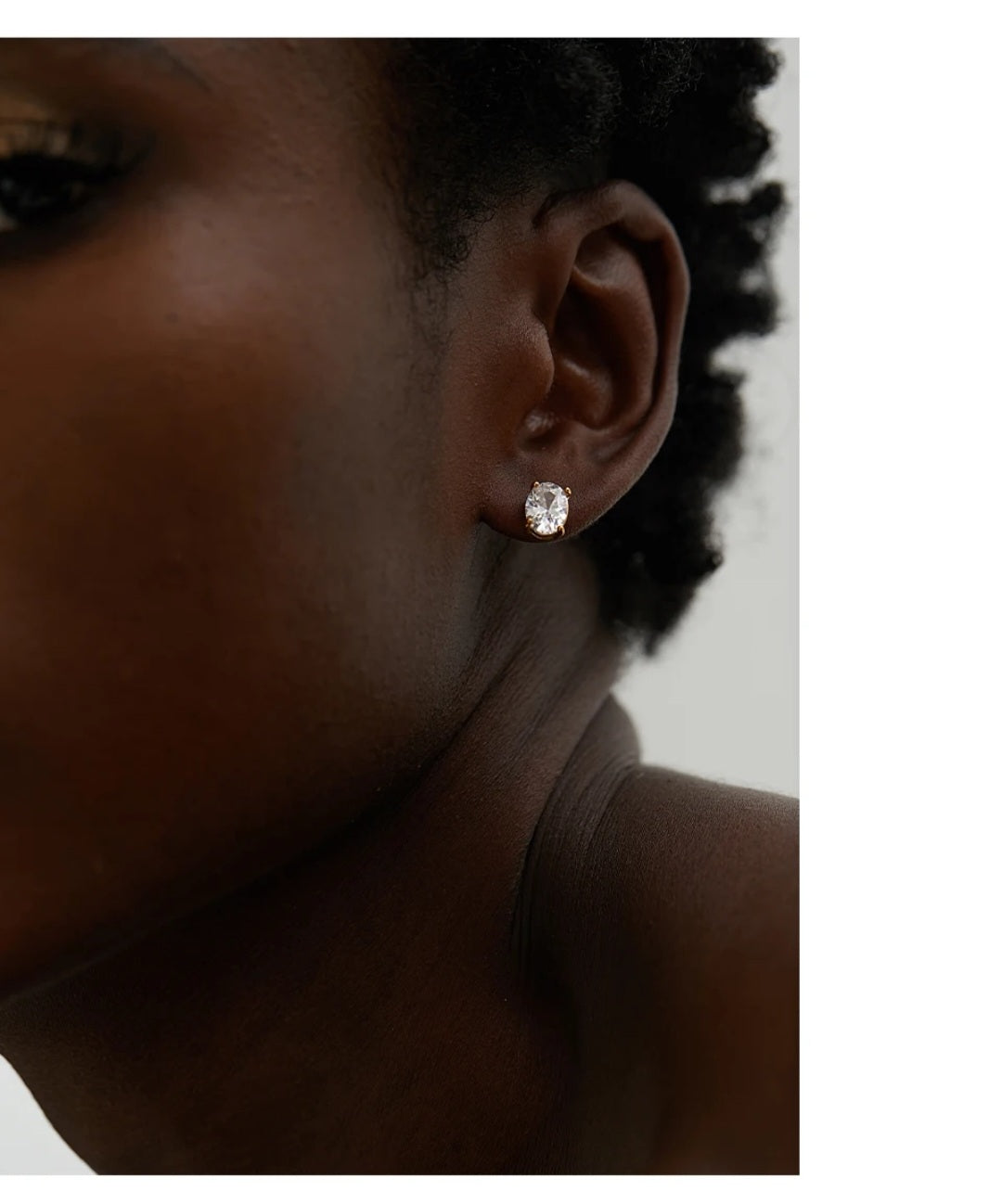 Zircon Diamond Studs - Gold