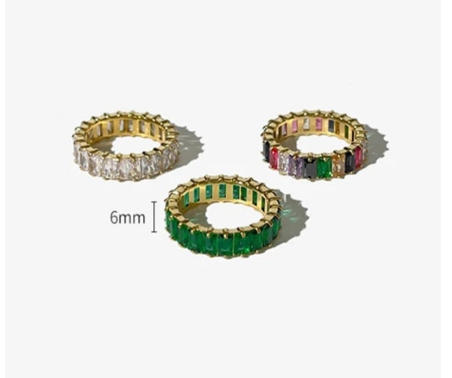 Paved Zircon Ring - Gold