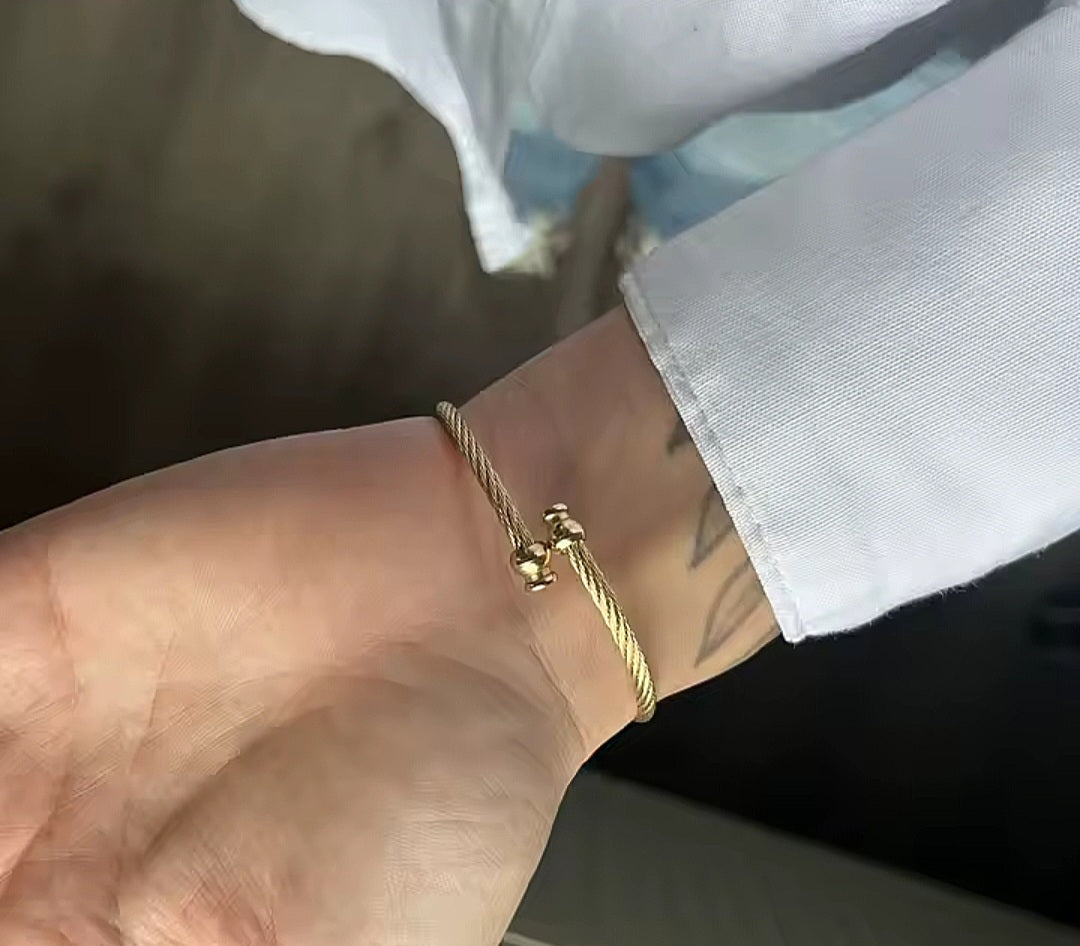 The Bangle Watch - Black on GOLD