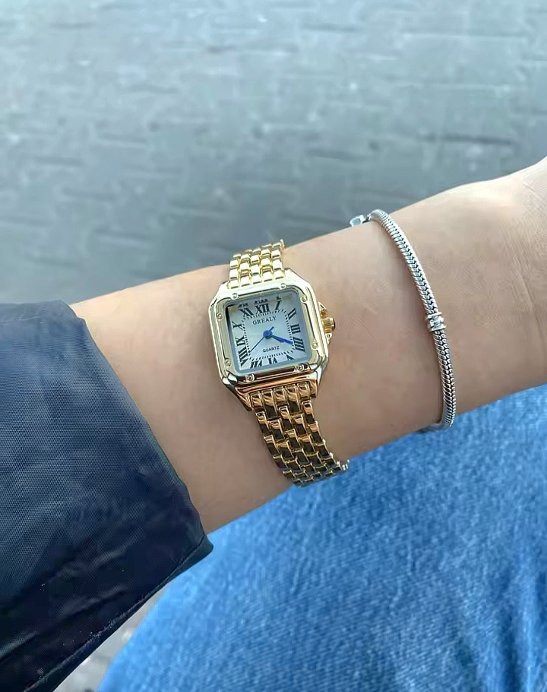 The Ellis Watch - White on GOLD