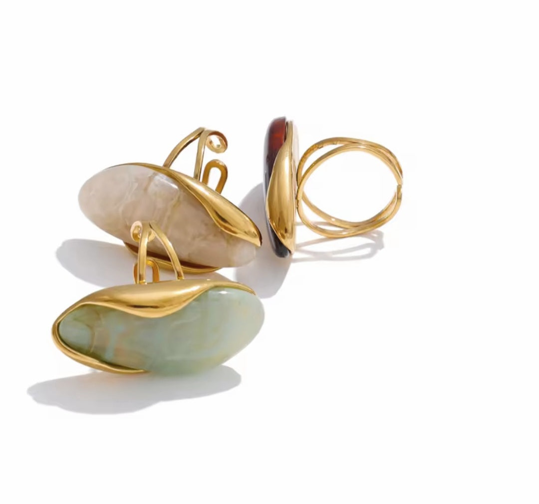 Maya Resin Ring - Gold