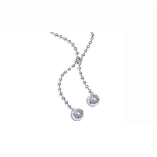 Ball & Chain Necklace - Silver