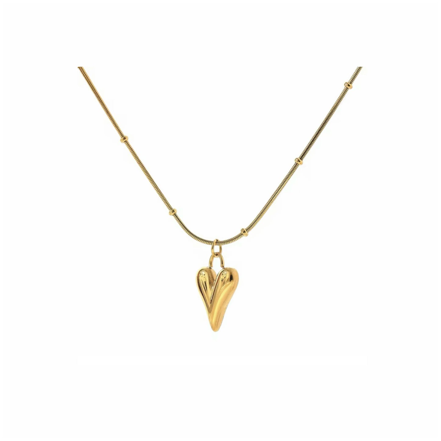 Halle Heart Necklace - Gold