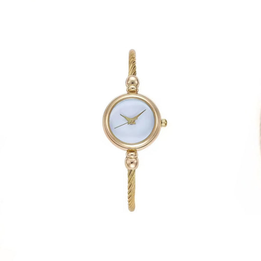 The Bangle Watch - White on GOLD