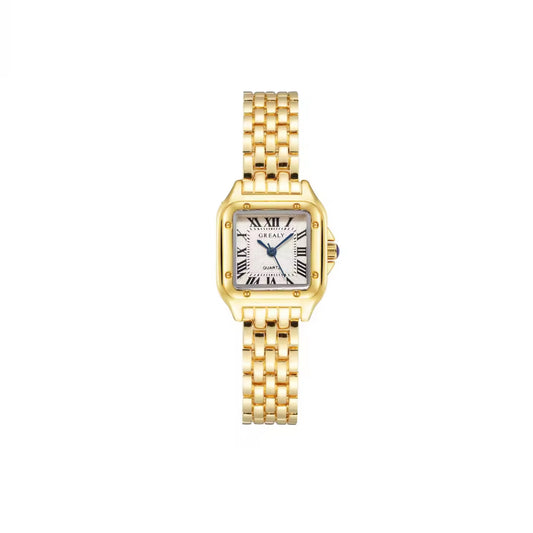 The Ellis Watch - White on GOLD