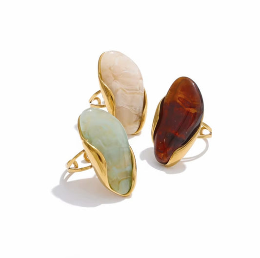 Maya Resin Ring - Gold