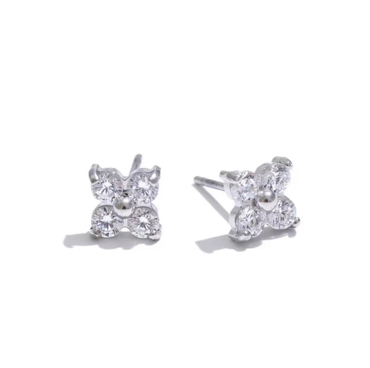 Freya Stud Earrings - SILVER