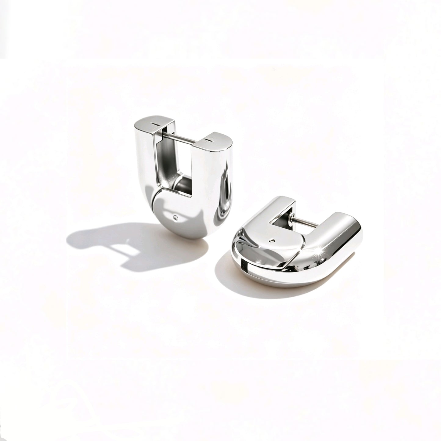 Dubai Huggie Earrings - Silver