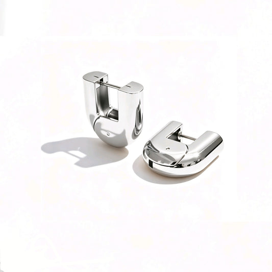 Dubai Huggie Earrings - Silver