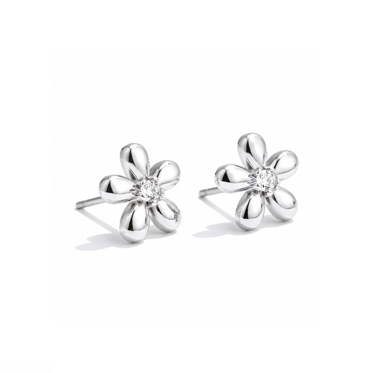 Ch3rm Flower Stud Earrings - GOLD/SILVER