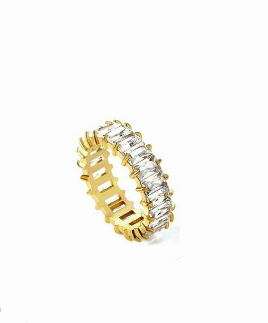 Paved Zircon Ring - Gold