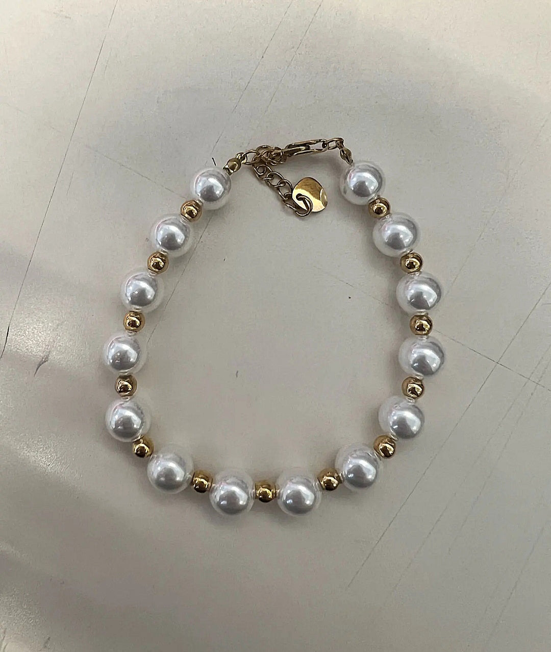 Penelope Pearl Bracelet- Gold