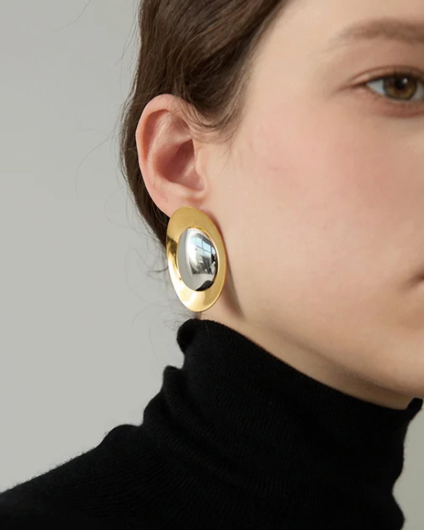 Genesis Statement Earrings - Mixed Metal