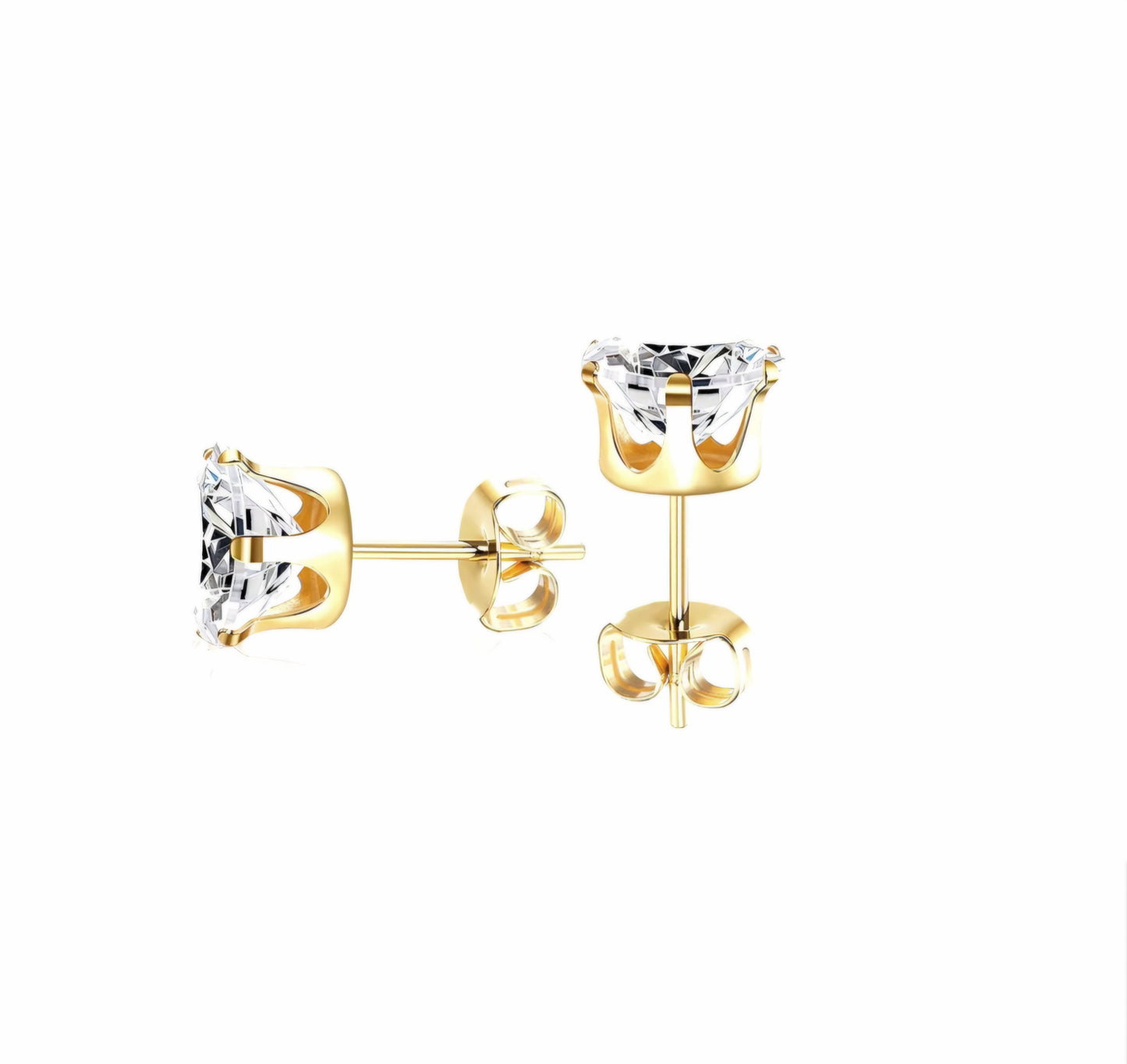 Classic Diamond Studs - Gold