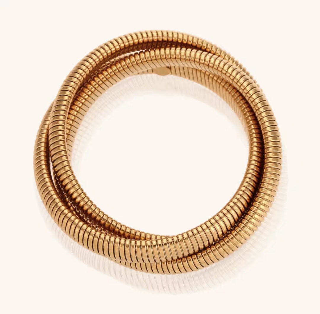 Trio Bangle - Gold