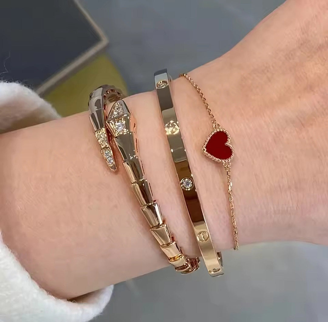 Serpent Bangle - Gold