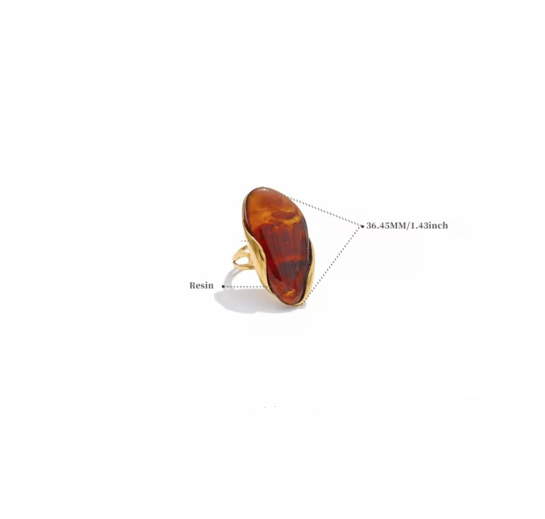 Maya Resin Ring - Gold